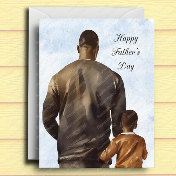 Black Father's Day Card N